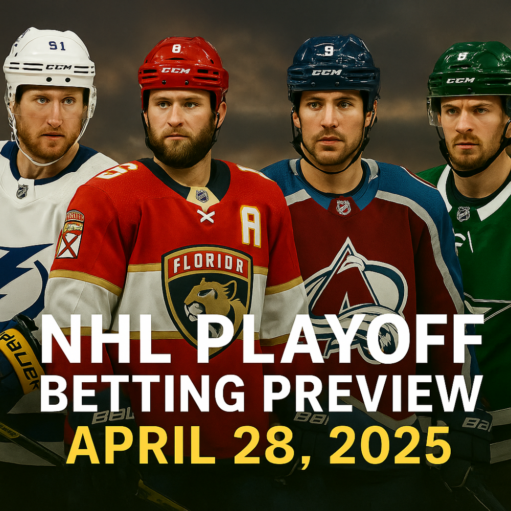NHL Playoff Betting Preview (April 28, 2025) – Panthers vs Lightning, Avalanche vs Stars Picks