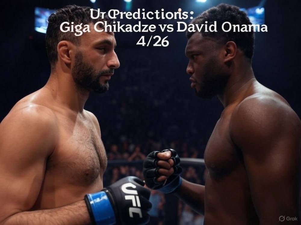 UFC Predictions: Giga Chikadze vs David Onama 4/26