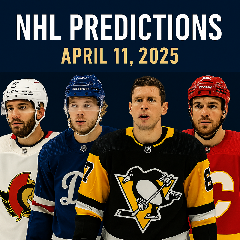 NHL Picks April 11, 2025 – Best Bets, Predictions & Odds for Every Game