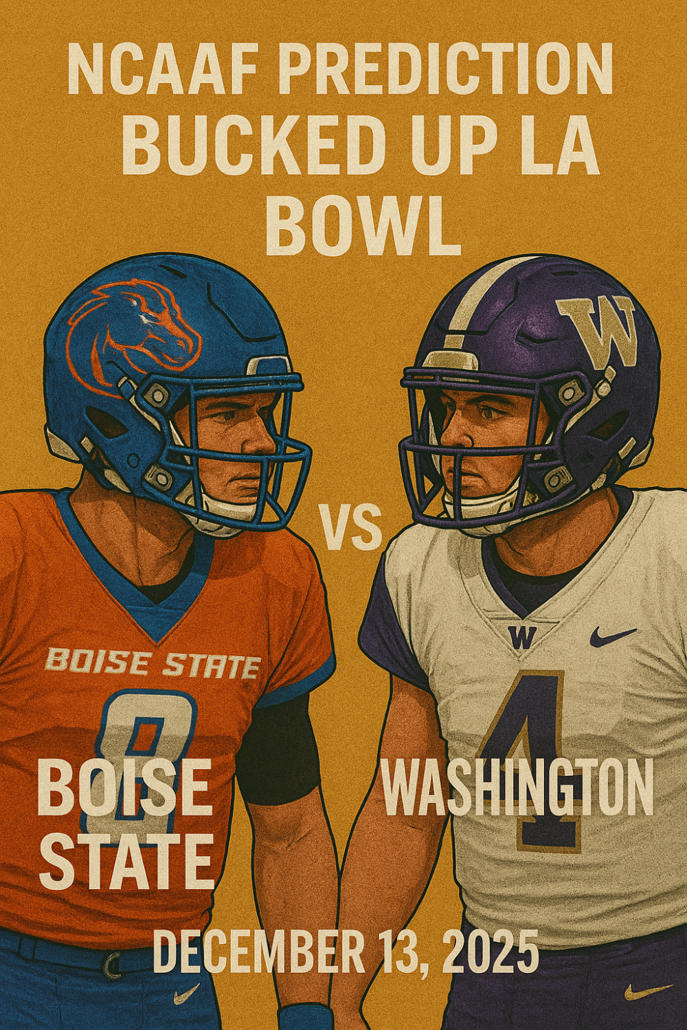NCAAF Prediction Bucked Up LA Bowl — Boise State vs Washington, December 13, 2025