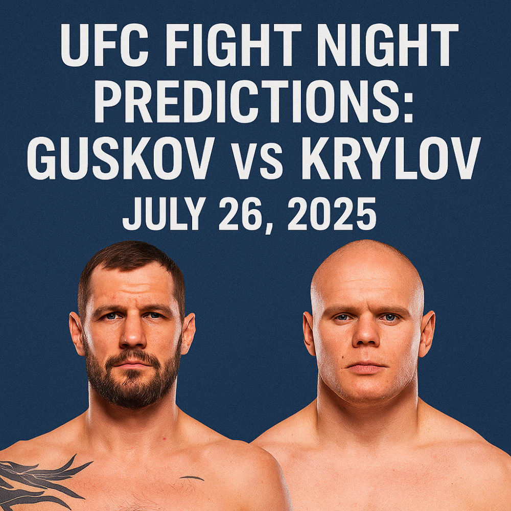 UFC Fight Night Predictions: Bogdan Guskov vs Nikita Krylov, July 26, 2025