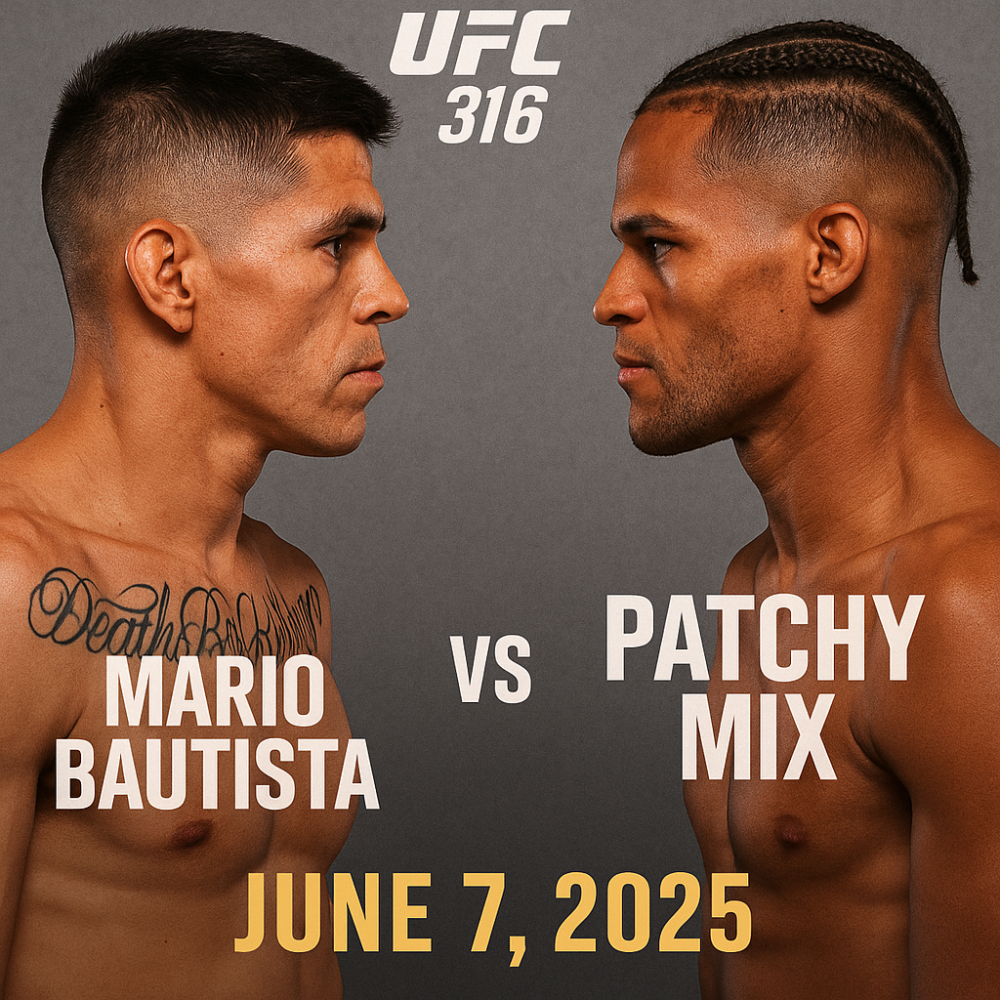 UFC 316 Predictions: Mario Bautista vs Patchy Mix, June 7, 2025