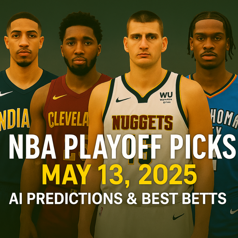 NBA Playoff Picks May 13, 2025 – Pacers vs Cavaliers, Nuggets vs Thunder Game 5 Predictions