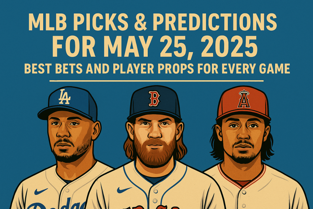 MLB Picks & Predictions for May 25, 2025 – Best Bets and Player Props for Every Game