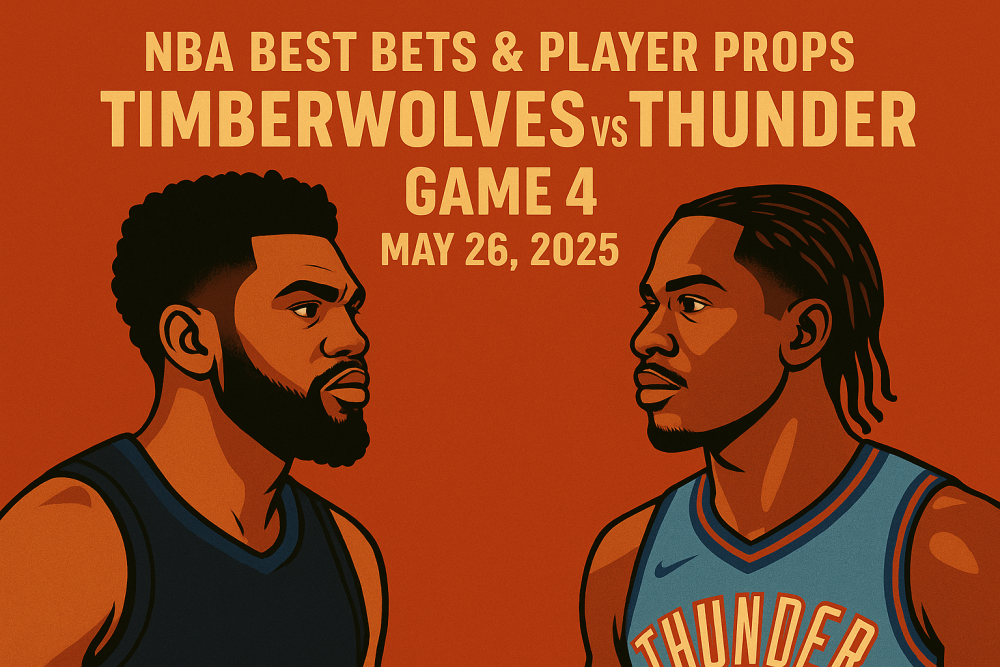 NBA Best Bets and Player Props for Timberwolves vs Thunder Game 4, May 26, 2025