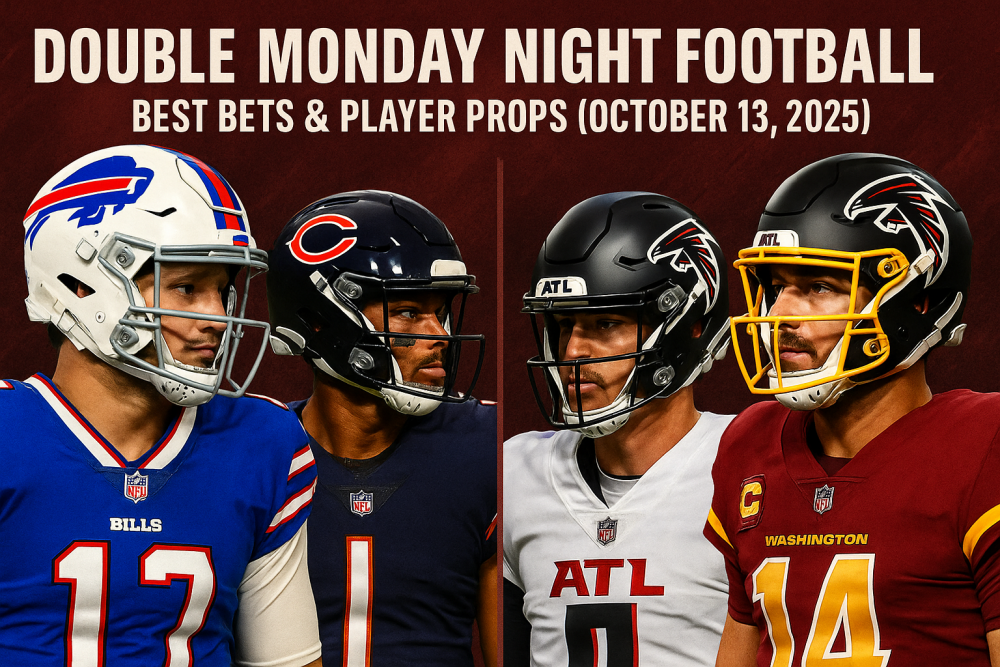 Double Monday Night Football — Best Bets & Player Props (October 13, 2025)