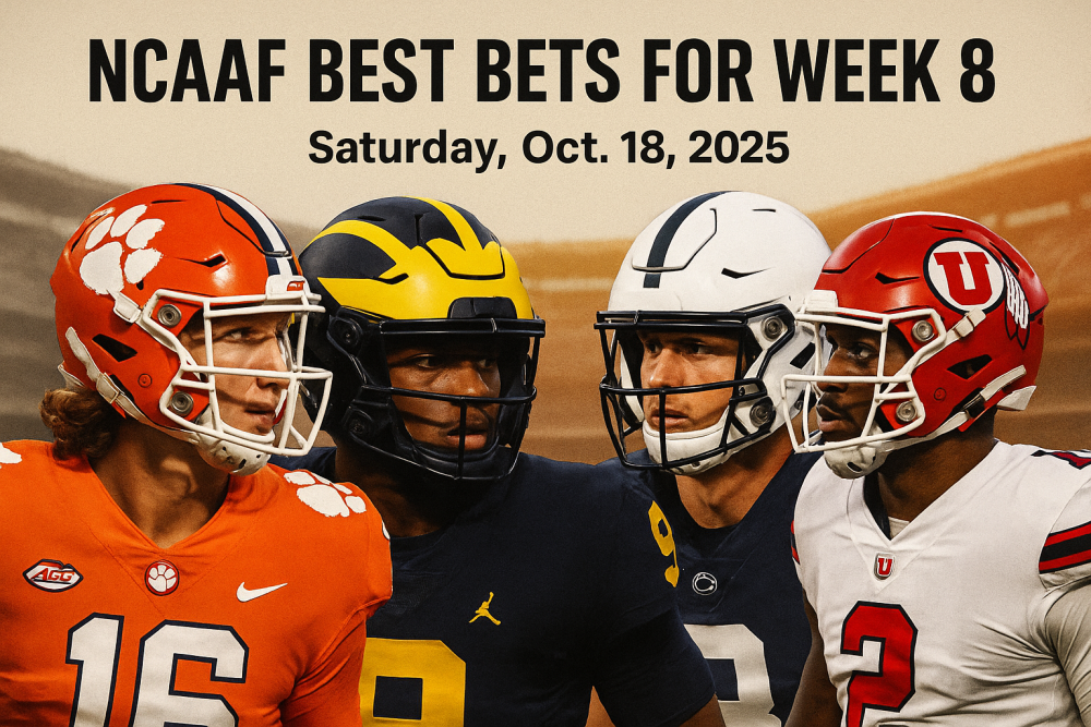 NCAAF Best Bets for Week 8 (Saturday, Oct. 18, 2025)