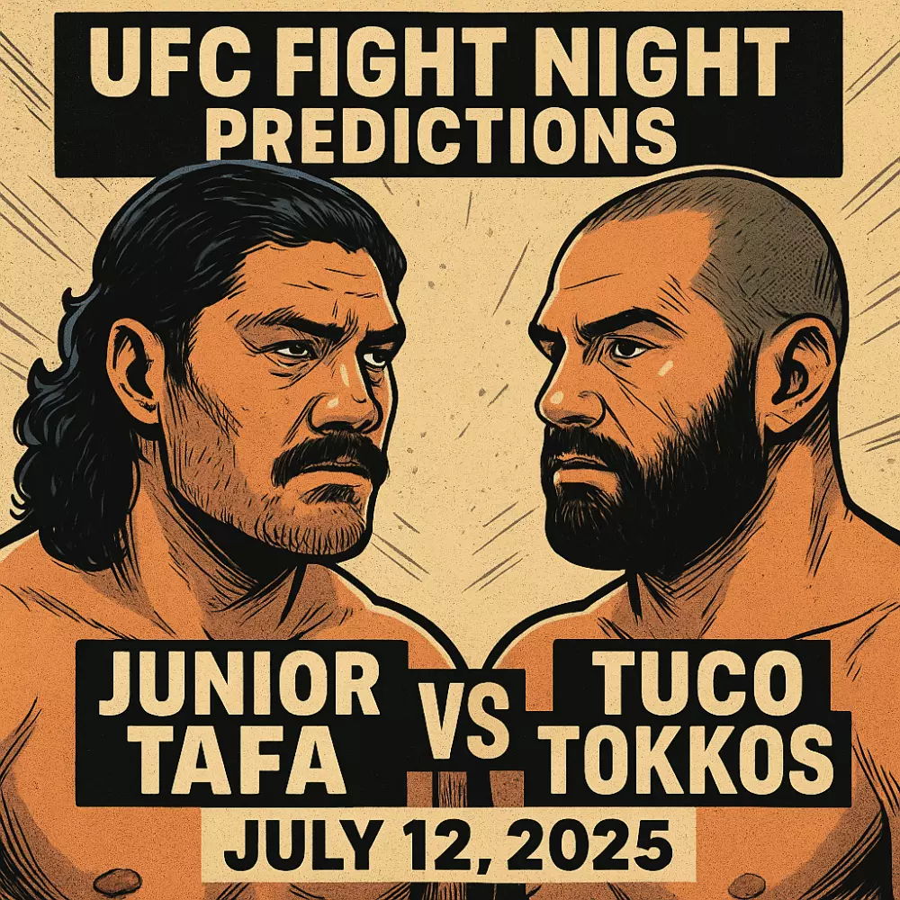 UFC Fight Night Predictions: Junior Tafa vs Tuco Tokkos, July 12, 2025