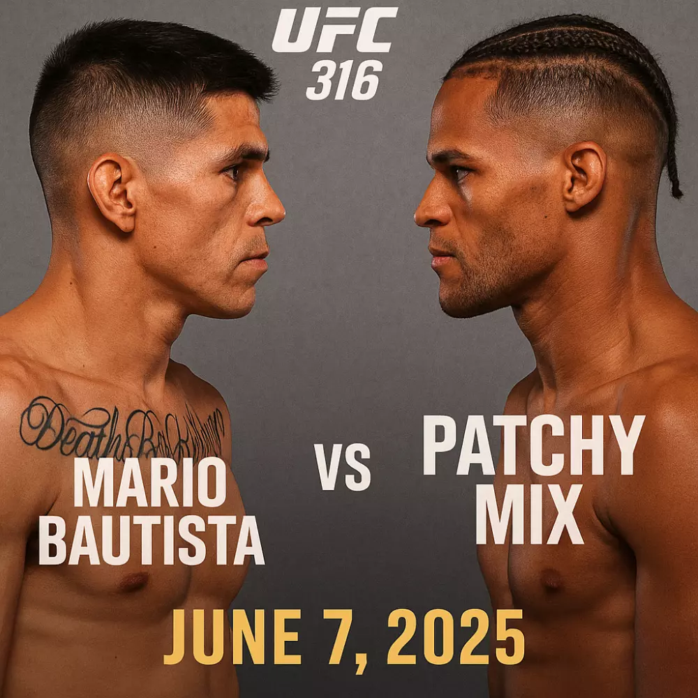 UFC 316 Predictions: Mario Bautista vs Patchy Mix, June 7, 2025