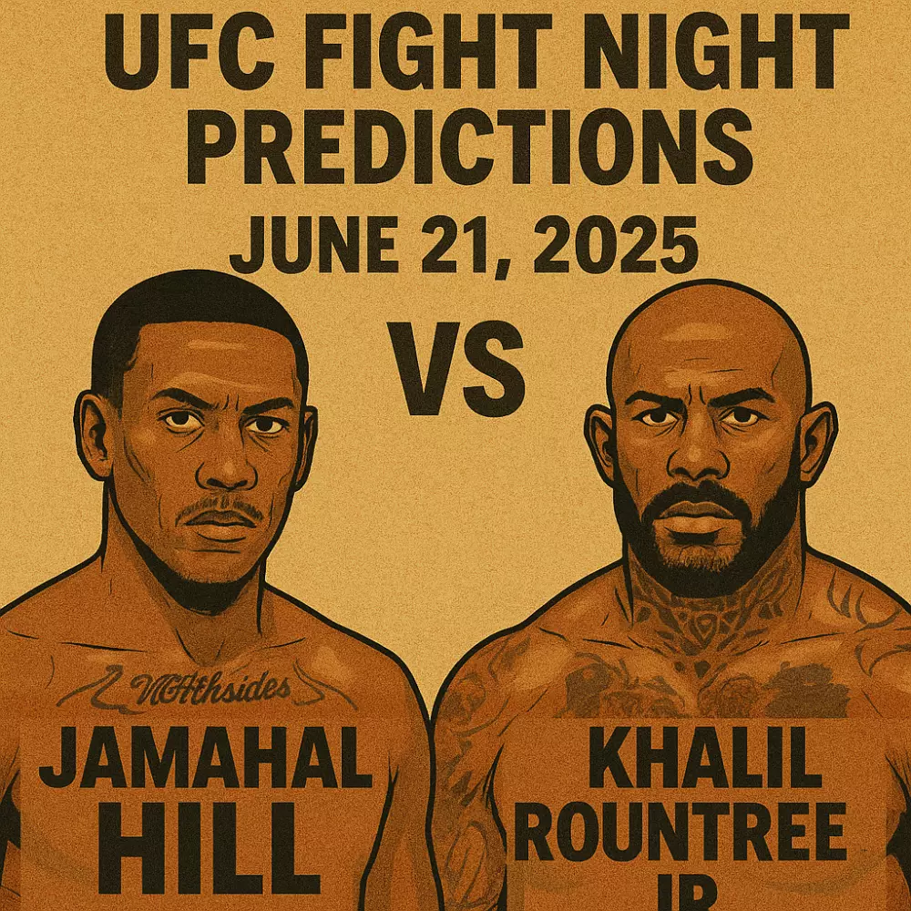 UFC Fight Night Predictions: Jamahal Hill vs Khalil Rountree Jr., June 21, 2025